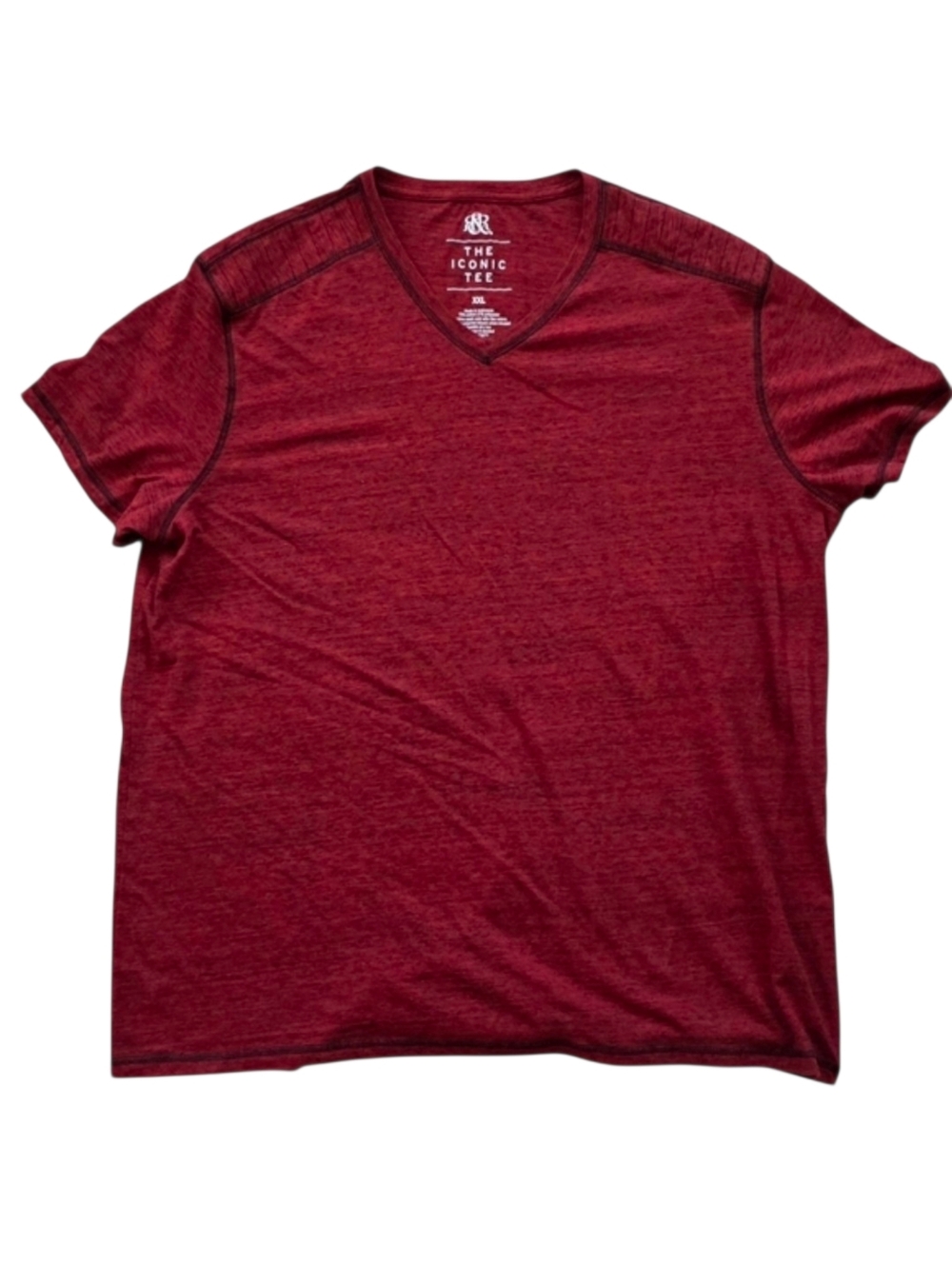 Rock & Republic 2XL Red The Iconic Tee V Neck Shirt XXL